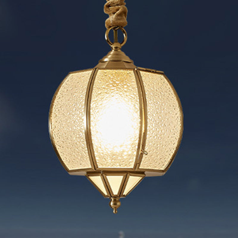 Modern Mid-Century Waterproof Copper Glazed Rhombic Cylinder Chandelier - 1/3/4 Light for Outdoor Patio