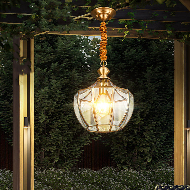 Modern Mid-Century Waterproof Copper Glazed Rhombic Cylinder Chandelier - 1/3/4 Light for Outdoor Patio