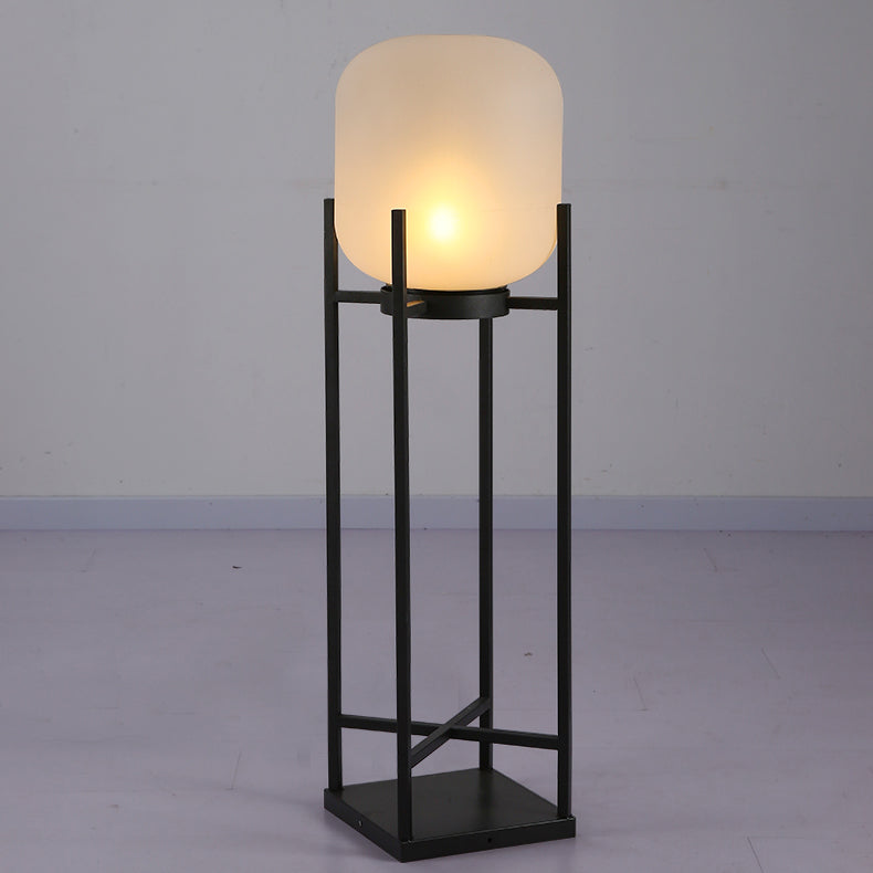 Modern Solar Waterproof LED Floor Lamp for Outdoor Patio - Stainless Steel & Acrylic Design