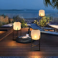 Modern Solar Waterproof LED Floor Lamp for Outdoor Patio - Stainless Steel & Acrylic Design