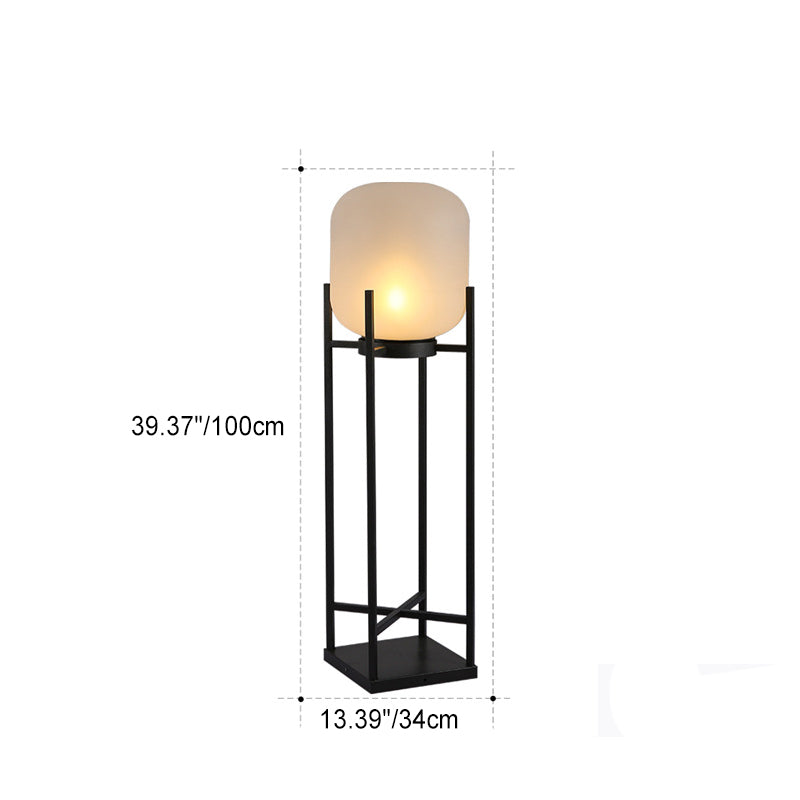 Modern Solar Waterproof LED Floor Lamp for Outdoor Patio - Stainless Steel & Acrylic Design