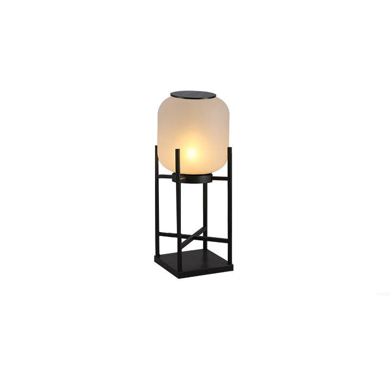 Modern Solar Waterproof LED Floor Lamp for Outdoor Patio - Stainless Steel & Acrylic Design