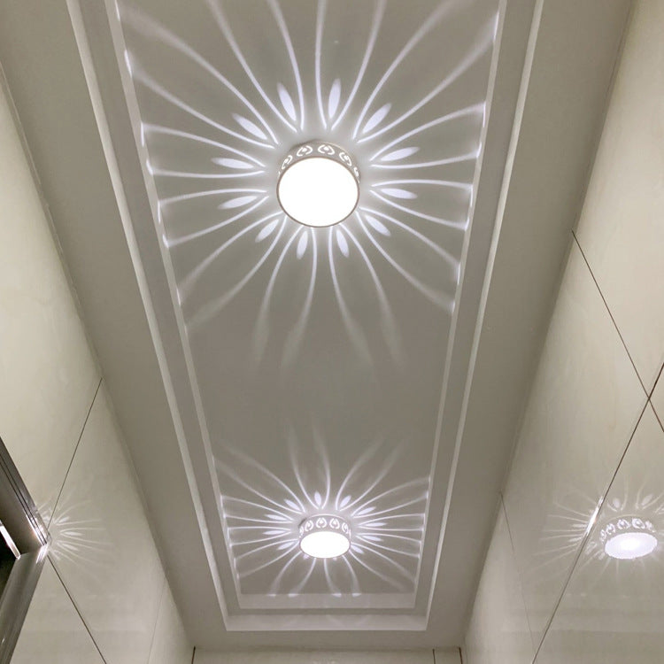 Contemporary Nordic Iron Acrylic Round LED Flush Mount Ceiling Light - Hallway Fixture