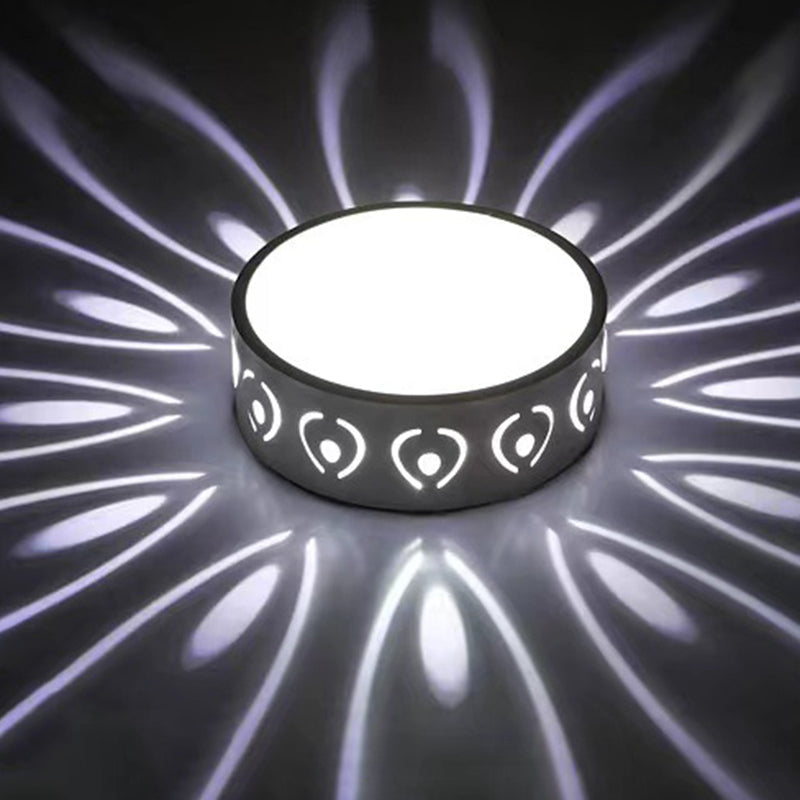 Contemporary Nordic Iron Acrylic Round LED Flush Mount Ceiling Light - Hallway Fixture