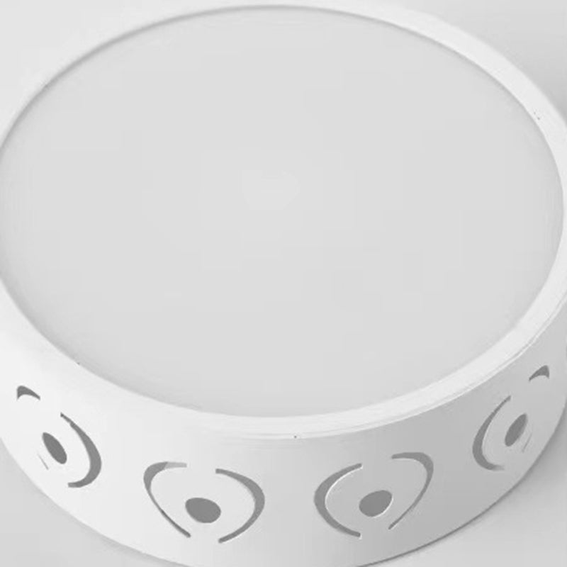 Contemporary Nordic Iron Acrylic Round LED Flush Mount Ceiling Light - Hallway Fixture