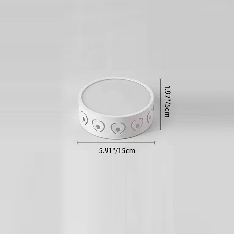 Contemporary Nordic Iron Acrylic Round LED Flush Mount Ceiling Light - Hallway Fixture