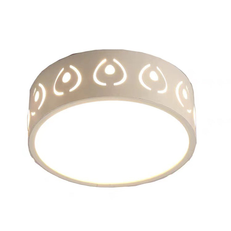 Contemporary Nordic Iron Acrylic Round LED Flush Mount Ceiling Light - Hallway Fixture