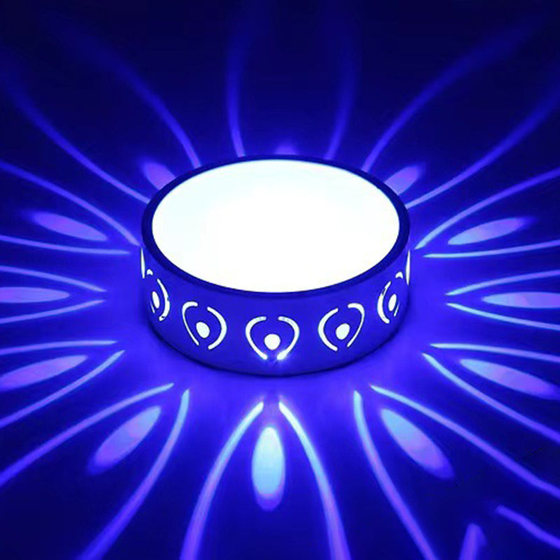 Contemporary Nordic Iron Acrylic Round LED Flush Mount Ceiling Light - Hallway Fixture
