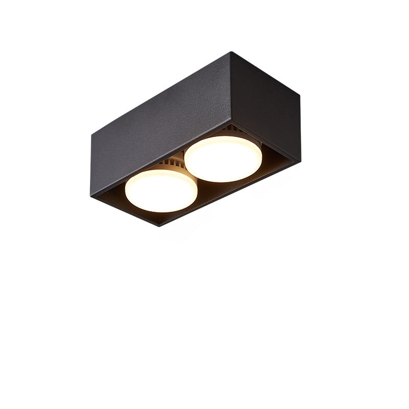 Modern Minimalist Iron Square Downlight Flush Mount Ceiling Light - 1/2/3/4-Light Design for Living Room