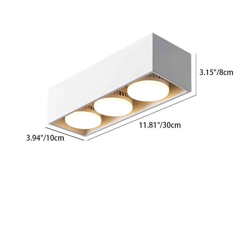 Modern Minimalist Iron Square Downlight Flush Mount Ceiling Light - 1/2/3/4-Light Design for Living Room