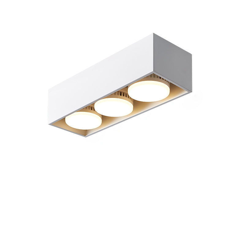 Modern Minimalist Iron Square Downlight Flush Mount Ceiling Light - 1/2/3/4-Light Design for Living Room