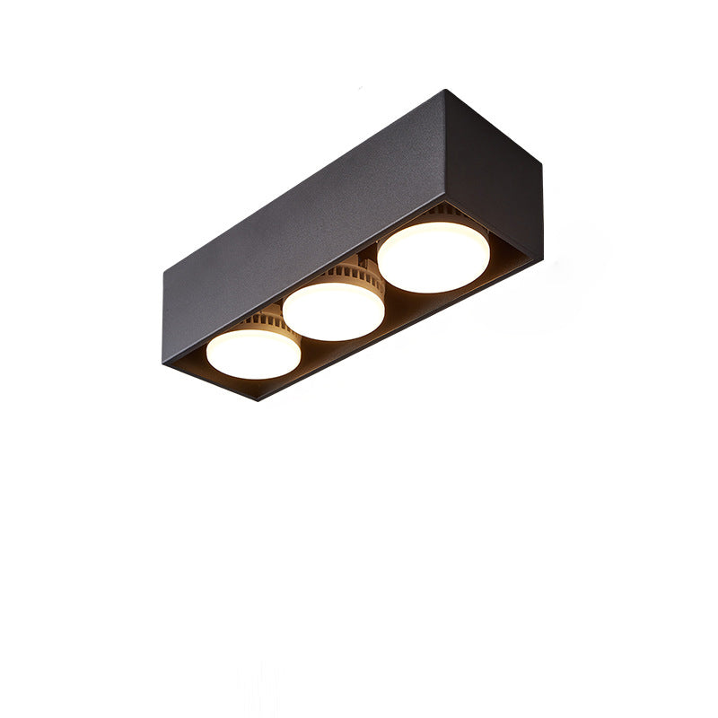 Modern Minimalist Iron Square Downlight Flush Mount Ceiling Light - 1/2/3/4-Light Design for Living Room