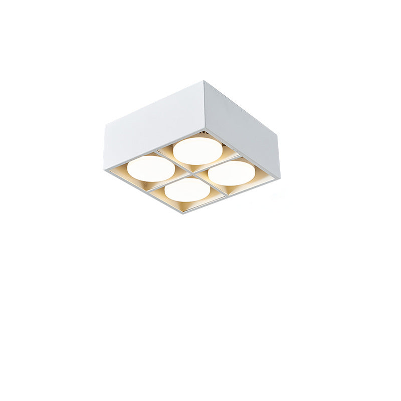Modern Minimalist Iron Square Downlight Flush Mount Ceiling Light - 1/2/3/4-Light Design for Living Room
