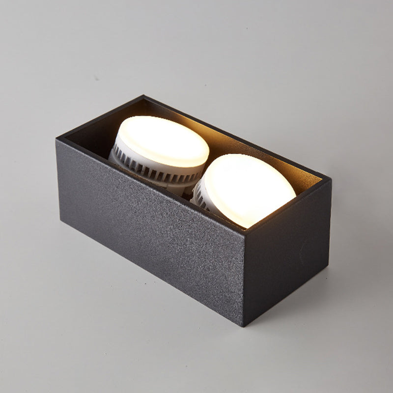Modern Minimalist Iron Square Downlight Flush Mount Ceiling Light - 1/2/3/4-Light Design for Living Room