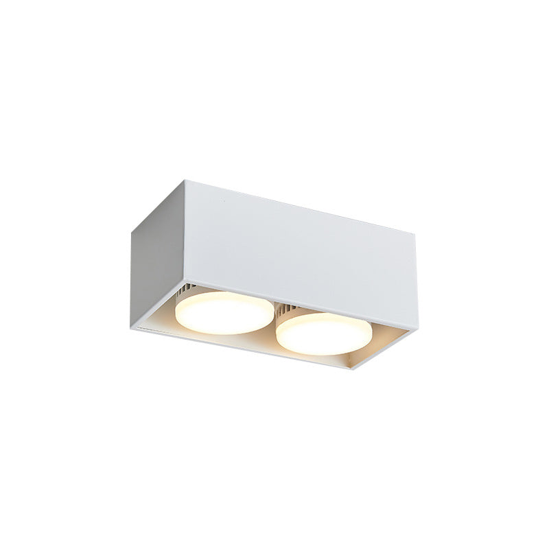 Modern Minimalist Iron Square Downlight Flush Mount Ceiling Light - 1/2/3/4-Light Design for Living Room