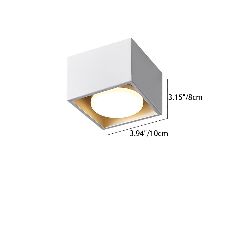 Modern Minimalist Iron Square Downlight Flush Mount Ceiling Light - 1/2/3/4-Light Design for Living Room