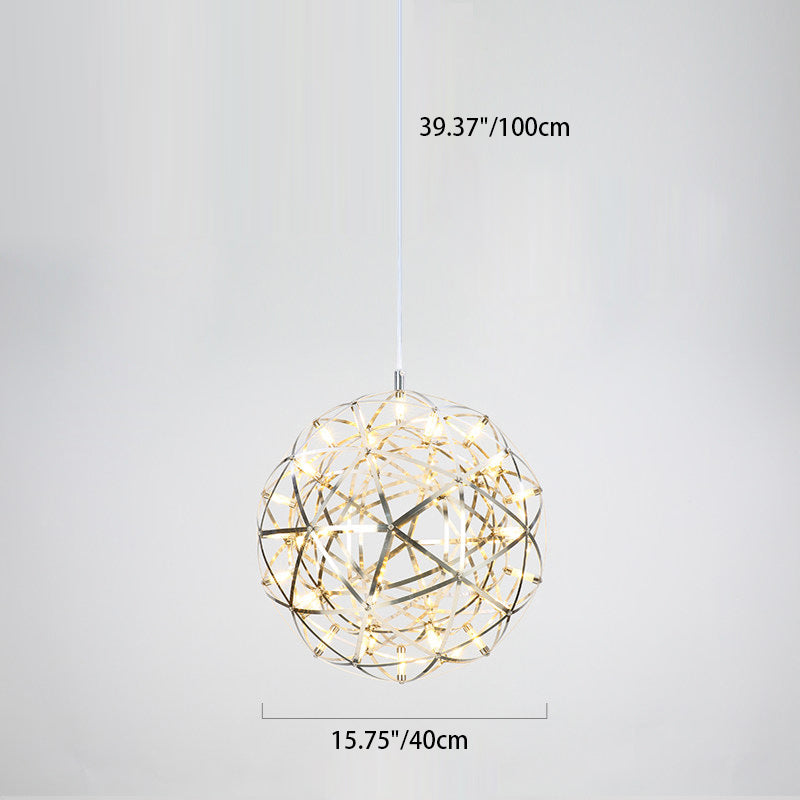 Contemporary Nordic Dandelion Pendant Light - Stainless Steel LED for Dining Room