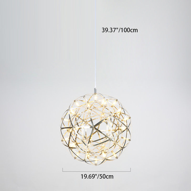 Contemporary Nordic Dandelion Pendant Light - Stainless Steel LED for Dining Room