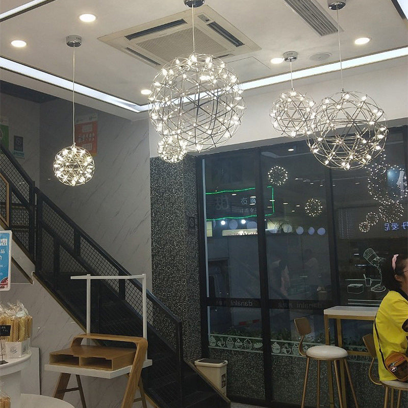 Contemporary Nordic Dandelion Pendant Light - Stainless Steel LED for Dining Room