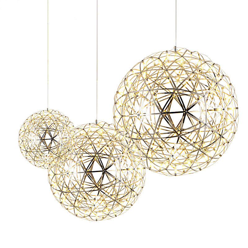 Contemporary Nordic Dandelion Pendant Light - Stainless Steel LED for Dining Room