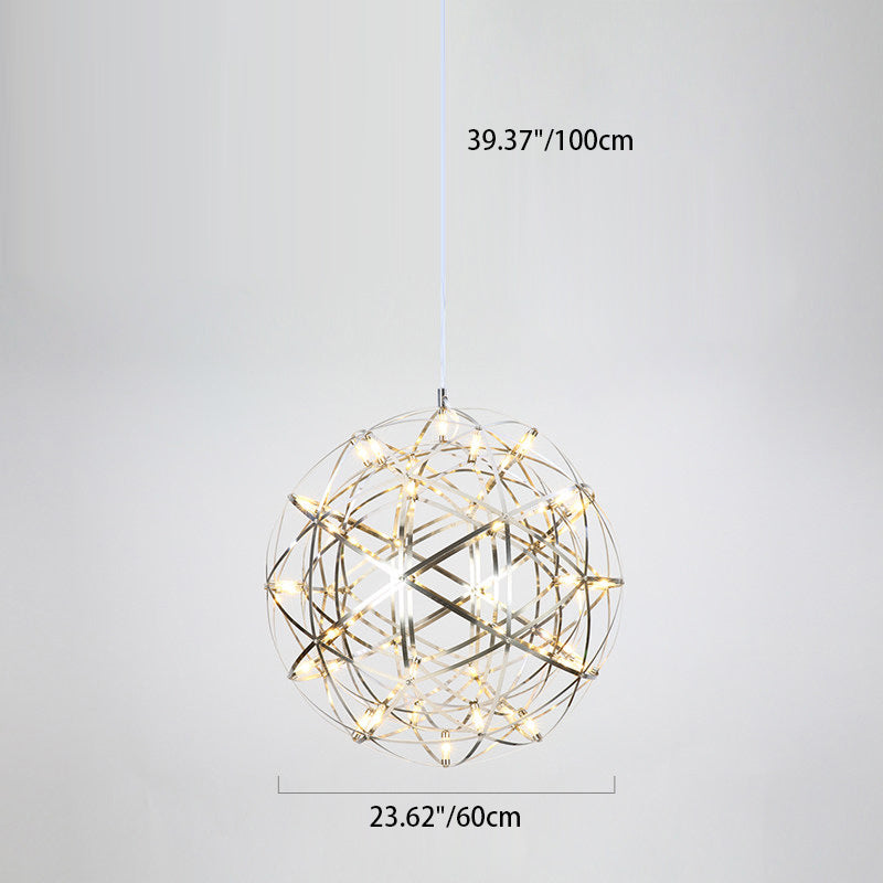 Contemporary Nordic Dandelion Pendant Light - Stainless Steel LED for Dining Room