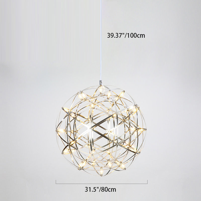 Contemporary Nordic Dandelion Pendant Light - Stainless Steel LED for Dining Room