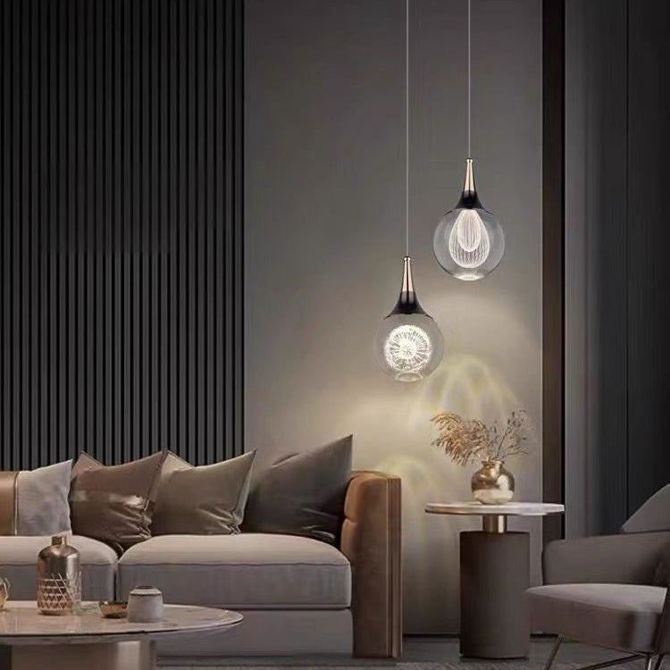 Contemporary Crystal Ball Deer Jellyfish LED Pendant Light for Bedside Decor