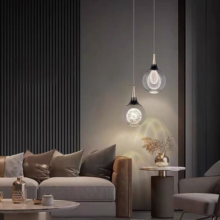 Contemporary Crystal Ball Deer Jellyfish LED Pendant Light for Bedside Decor