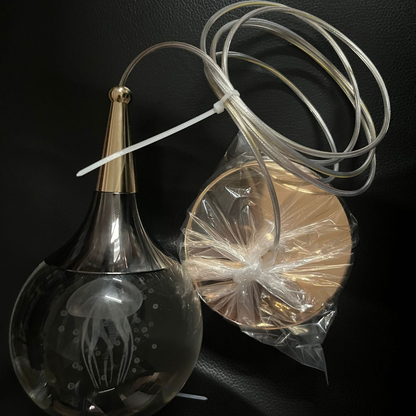 Contemporary Crystal Ball Deer Jellyfish LED Pendant Light for Bedside Decor
