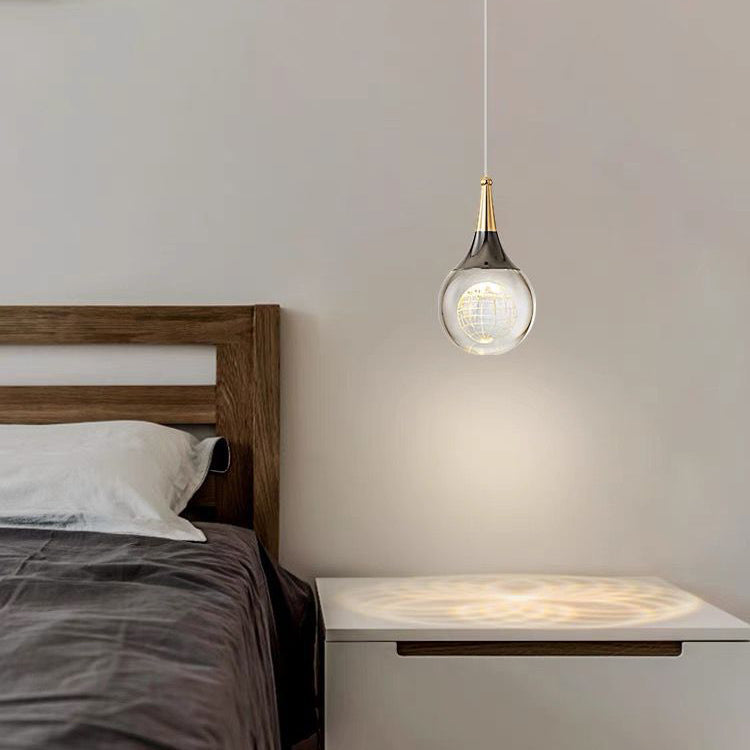 Contemporary Crystal Ball Deer Jellyfish LED Pendant Light for Bedside Decor