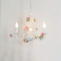 Traditional French Rose Branch Chandeliers - Iron & Ceramic 3/6/8 Light for Living Room