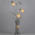 Modern Art Deco Aluminum Wire Weaving Vase LED Floor Lamp for Living Room