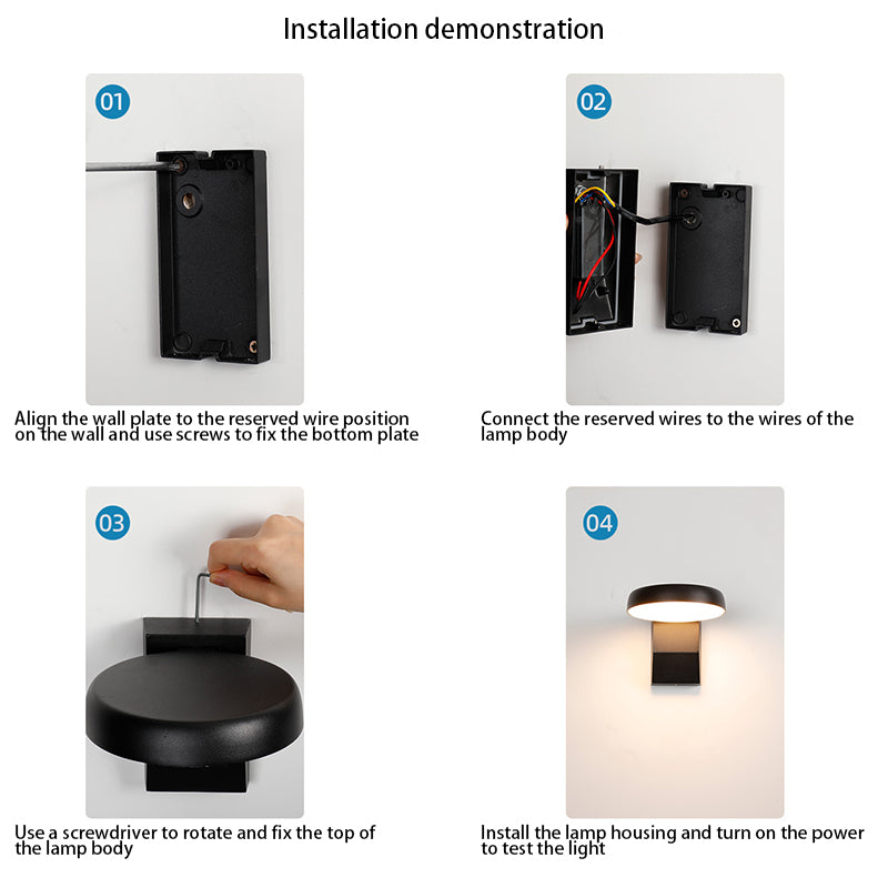 Modern Minimalist Waterproof Aluminum LED Wall Sconce - Outdoor Patio Lamp
