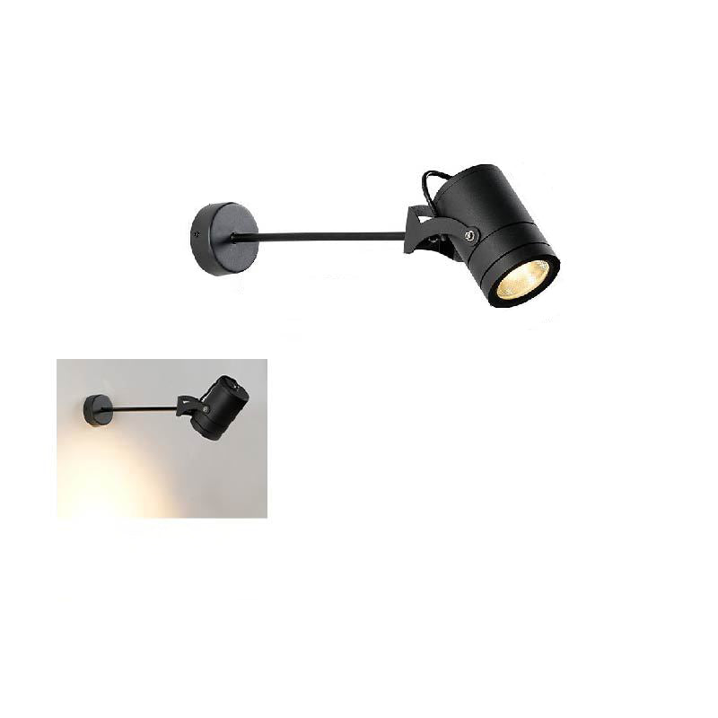 Modern Waterproof Aluminum LED Wall Sconce - Adjustable Cylinder Outdoor Lamp for Patio