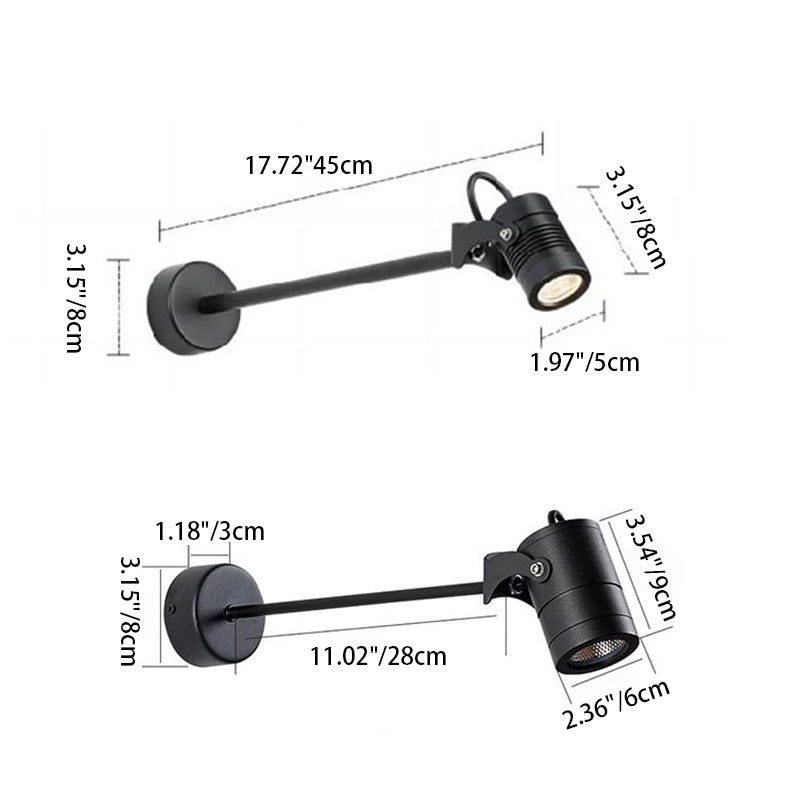 Modern Waterproof Aluminum LED Wall Sconce - Adjustable Cylinder Outdoor Lamp for Patio