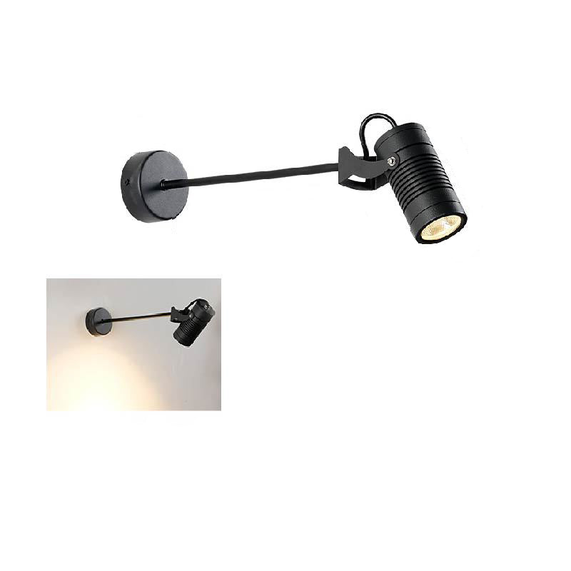 Modern Waterproof Aluminum LED Wall Sconce - Adjustable Cylinder Outdoor Lamp for Patio