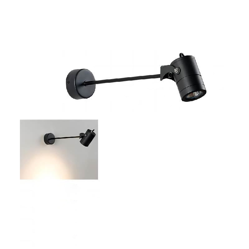 Modern Waterproof Aluminum LED Wall Sconce - Adjustable Cylinder Outdoor Lamp for Patio