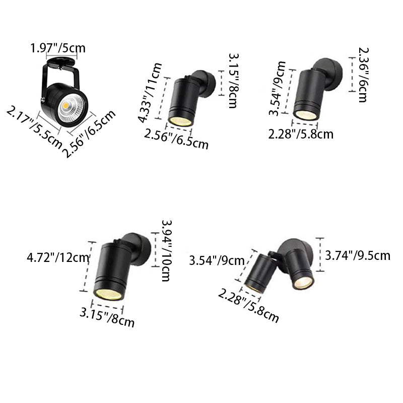 Modern Waterproof Aluminum LED Wall Sconce - Adjustable Cylinder Outdoor Lamp for Patio