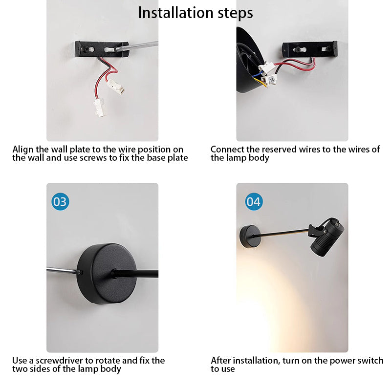 Modern Waterproof Aluminum LED Wall Sconce - Adjustable Cylinder Outdoor Lamp for Patio