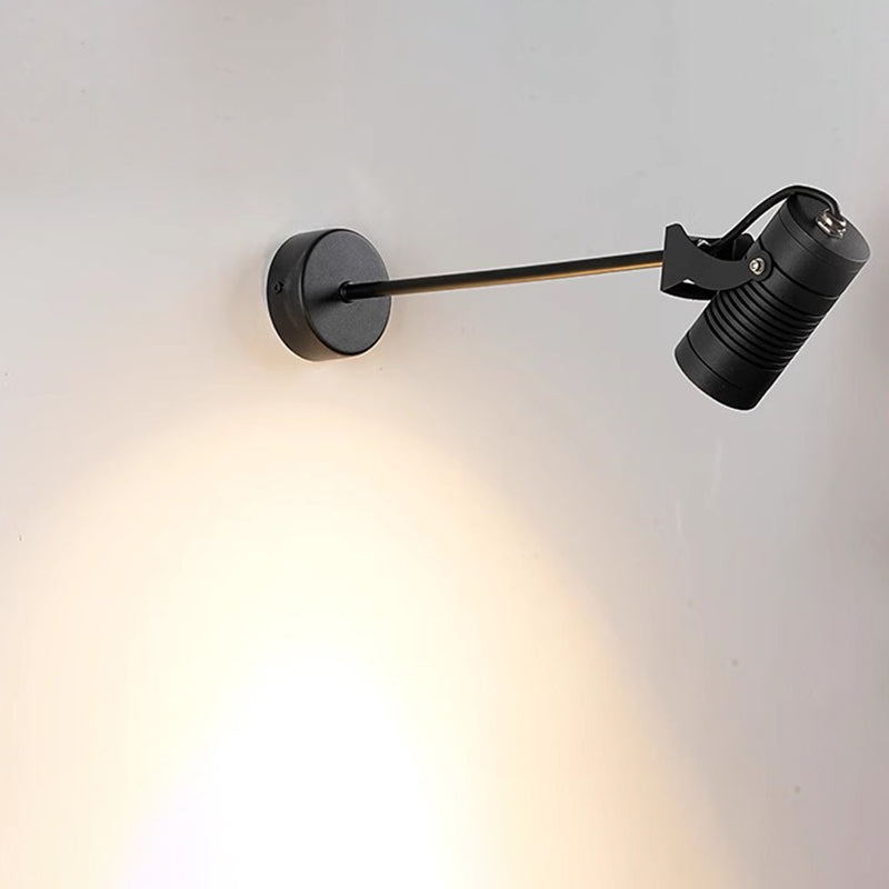 Modern Waterproof Aluminum LED Wall Sconce - Adjustable Cylinder Outdoor Lamp for Patio