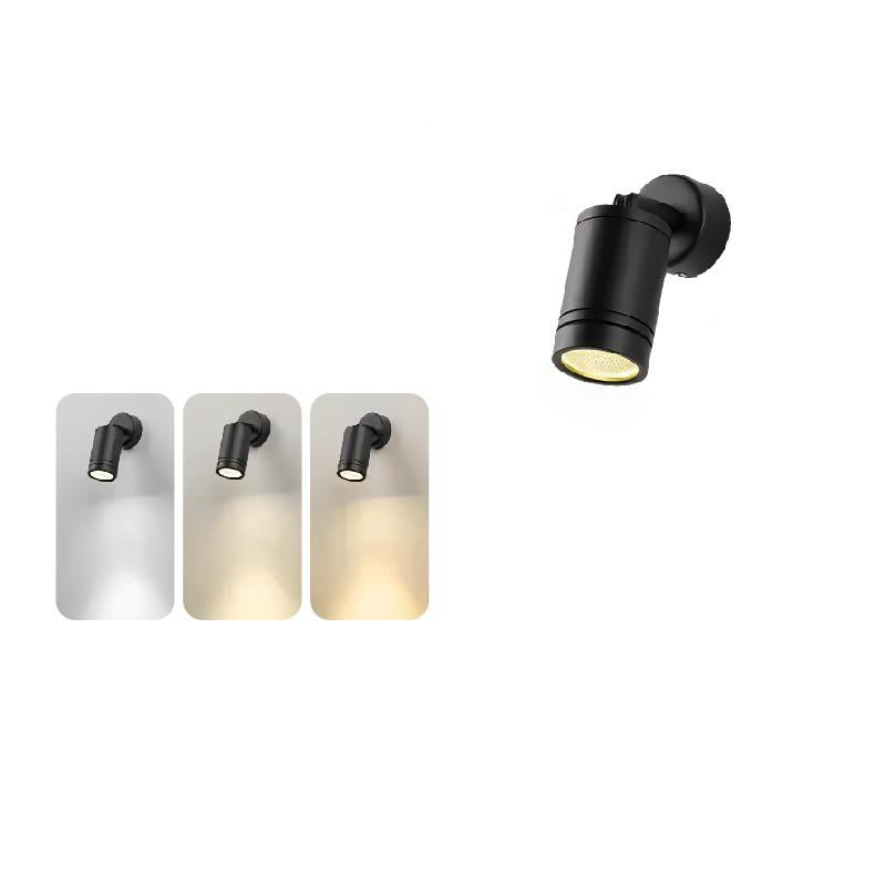 Modern Waterproof Aluminum LED Wall Sconce - Adjustable Cylinder Outdoor Lamp for Patio
