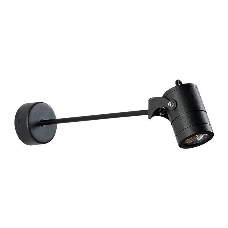 Modern Waterproof Aluminum LED Wall Sconce - Adjustable Cylinder Outdoor Lamp for Patio