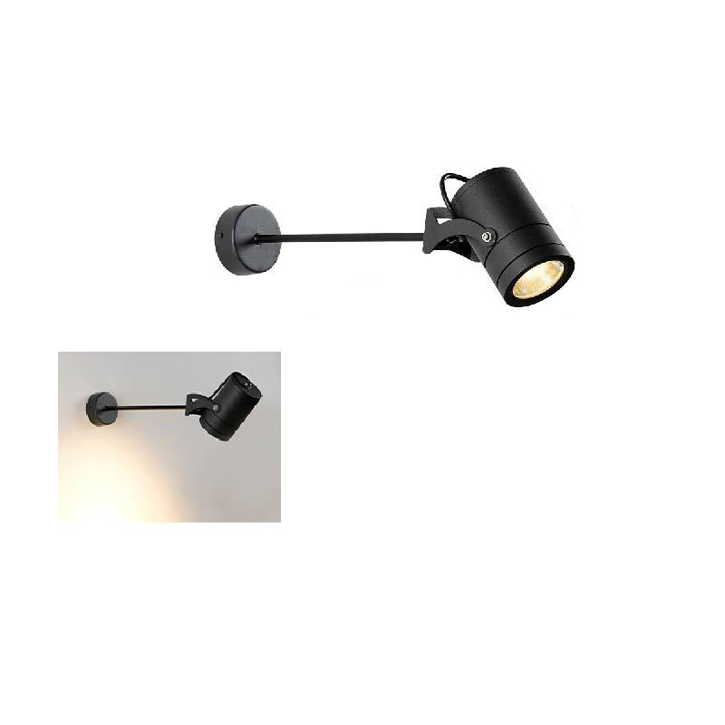 Modern Waterproof Aluminum LED Wall Sconce - Adjustable Cylinder Outdoor Lamp for Patio
