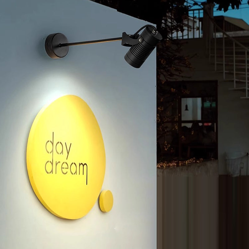 Modern Waterproof Aluminum LED Wall Sconce - Adjustable Cylinder Outdoor Lamp for Patio