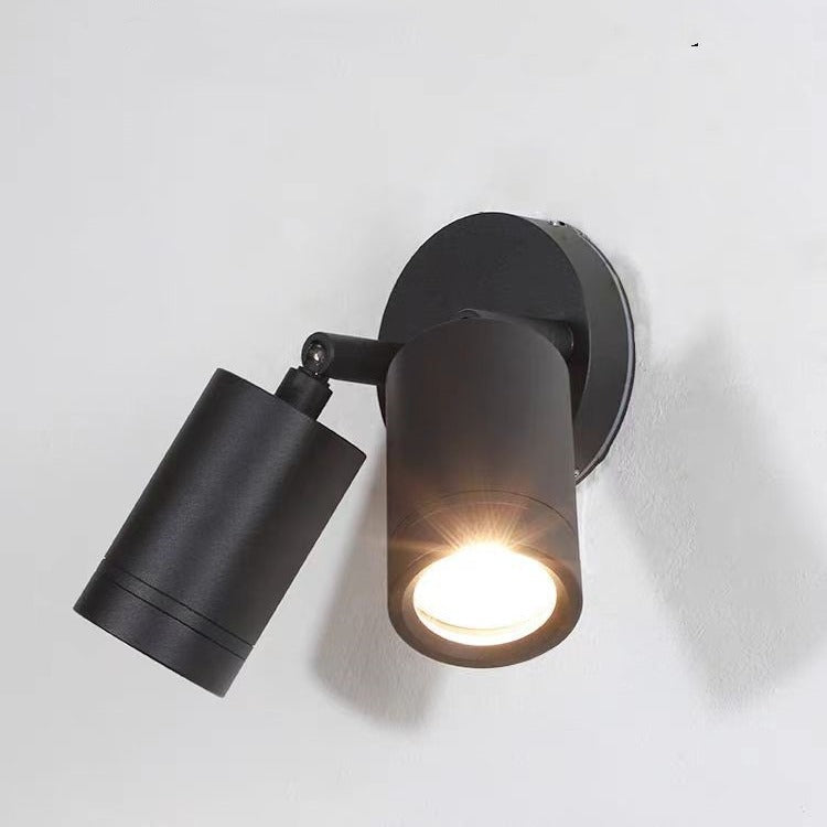Modern Waterproof Aluminum LED Wall Sconce - Adjustable Cylinder Outdoor Lamp for Patio
