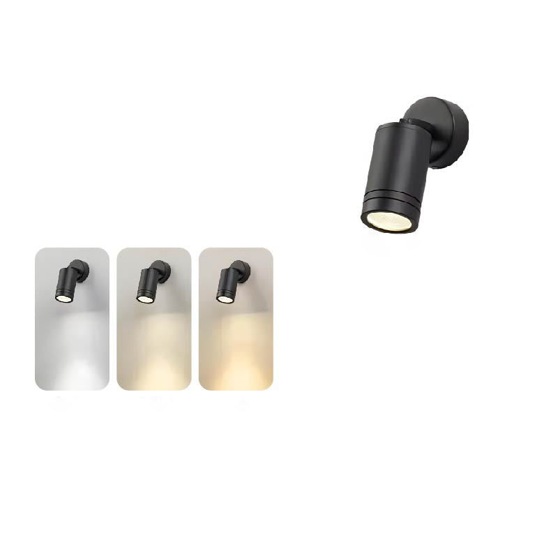 Modern Waterproof Aluminum LED Wall Sconce - Adjustable Cylinder Outdoor Lamp for Patio