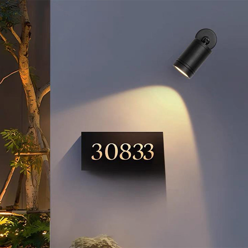 Modern Waterproof Aluminum LED Wall Sconce - Adjustable Cylinder Outdoor Lamp for Patio
