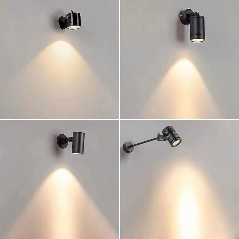 Modern Waterproof Aluminum LED Wall Sconce - Adjustable Cylinder Outdoor Lamp for Patio