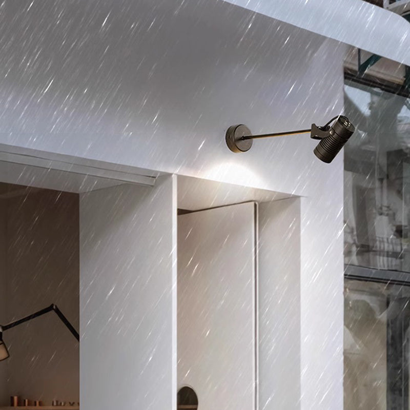 Modern Waterproof Aluminum LED Wall Sconce - Adjustable Cylinder Outdoor Lamp for Patio