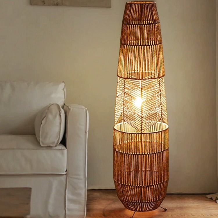 Traditional Japanese Weaving Iron Paper Cord Floor Lamp - 1-Light Column Design for Living Room

Enhance your living space with this elegant Traditional Japanese Weaving Iron Paper Cord Floor Lamp. Featuring a stylish column design, this 1-light standing
